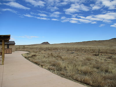 obloha, jihozápad, Nové Mexiko, Albuquerque, cestovní ruch, poušť, stezka