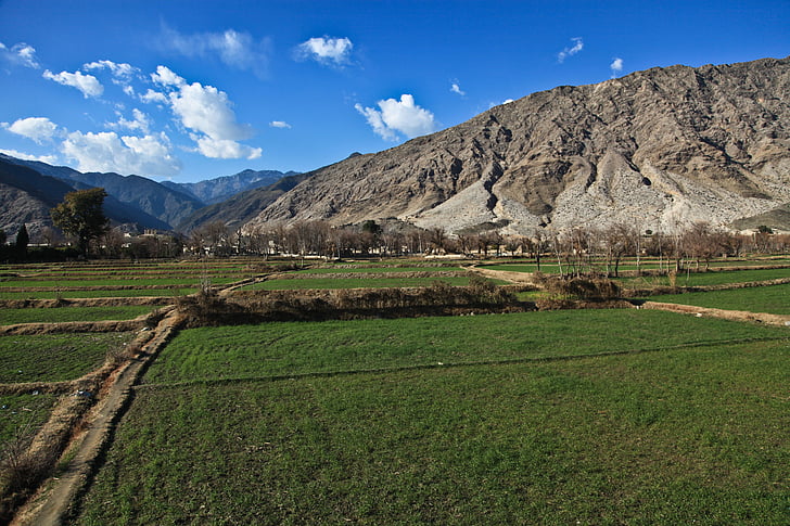 kraštovaizdžio, kalnai, kalvos, Afganistanas, didžiausia, debesys, kaime