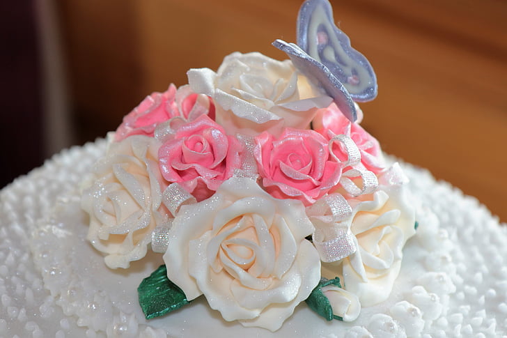 sugar craft, sugar icing, roses, homemade, cake, decoration, bakery