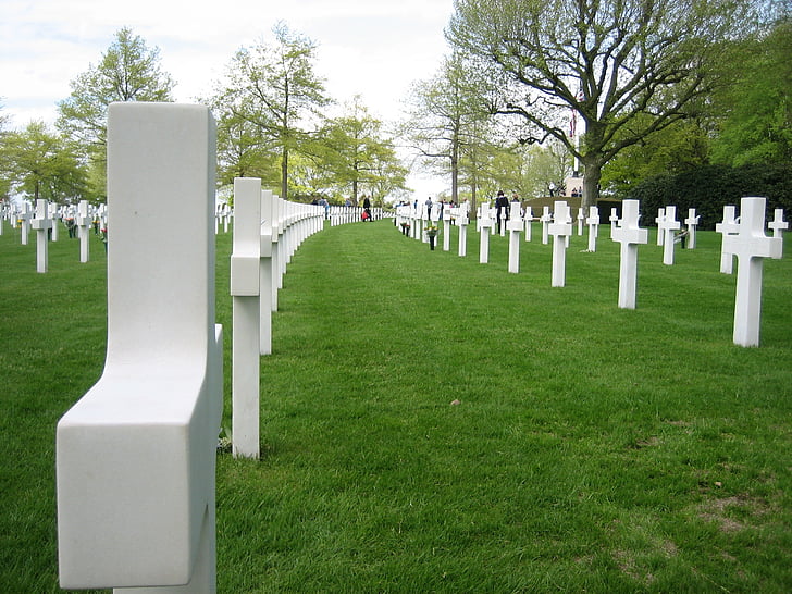 guerra, Cementerio, Margraten, Cementerio, Cruz, Monumento, soldado