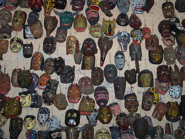 masques, Guatemala, culture, Craft, cérémonial