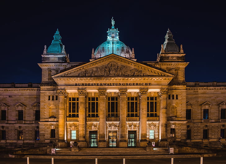 Corte administrativa Suprema, arquitectura, corte, Palacio de justicia, Leipzig