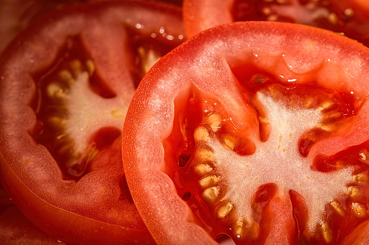 tomat, punane, salat, toidu, värske, taimne, terve
