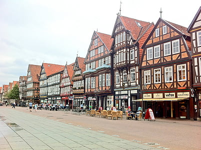 rumah, fachwerkhaus, Niedersachsen, Celle, Lüneburg heath, schlossplatzfest, truss