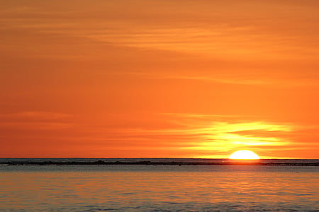 päike, Sunset, peegeldus, Sea
