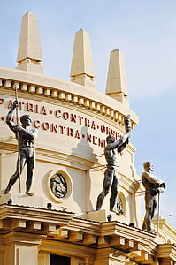 facade, skulptur, Tag, Sardinien, Italien, statue, bygning