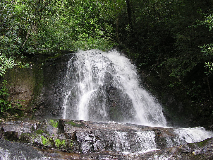 Cachoeira, montanha, Tennessee, pedras, fluxo