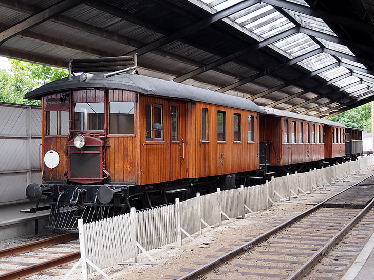 a vonat, fa, régi, Vintage, az utasok, szállítás, jármű