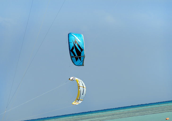 Kite, Surf, kitesurfing, idrott, havet, sommar, kitesurfing