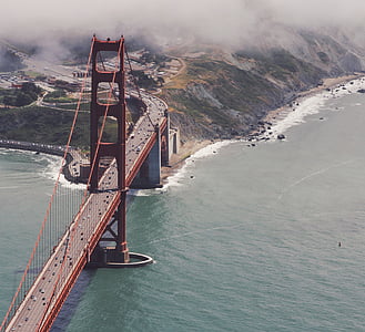 Golden, Gate, Bridge, infrastruktuurin, Sea, kultainen portti, Ocean