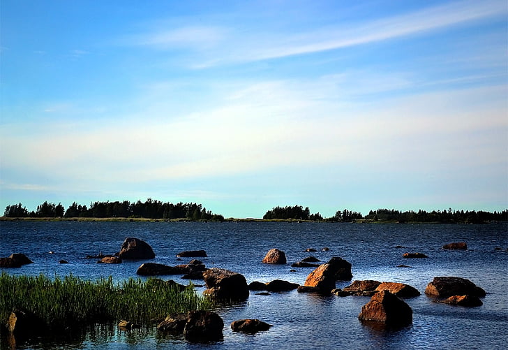vody, súostrovie, súostrovie kvarken, Fínsko, Príroda, vonku, jazero