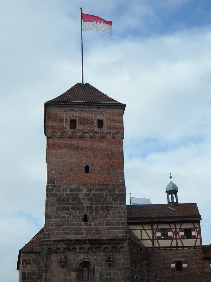 Norimberga, Castello imperiale, Castello, Torre, Torre del castello, Castello del cavaliere, capriata