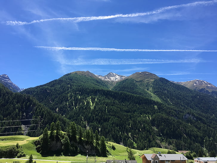 montagnes, Sky, alpin, montagne, nature, été, Alpes européennes