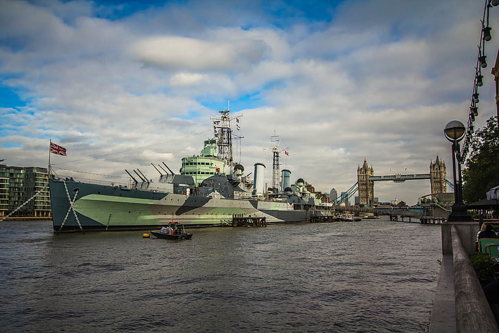 Лондон, Темза, кораб, Тауър Бридж, панорама, Съединените щати на Америка