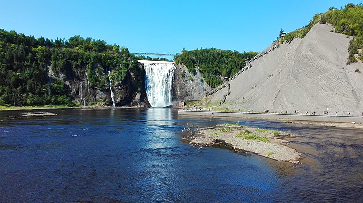 montmorrency, Québec, Falls, Art arda sıralı, doğa, manzara, Kanada