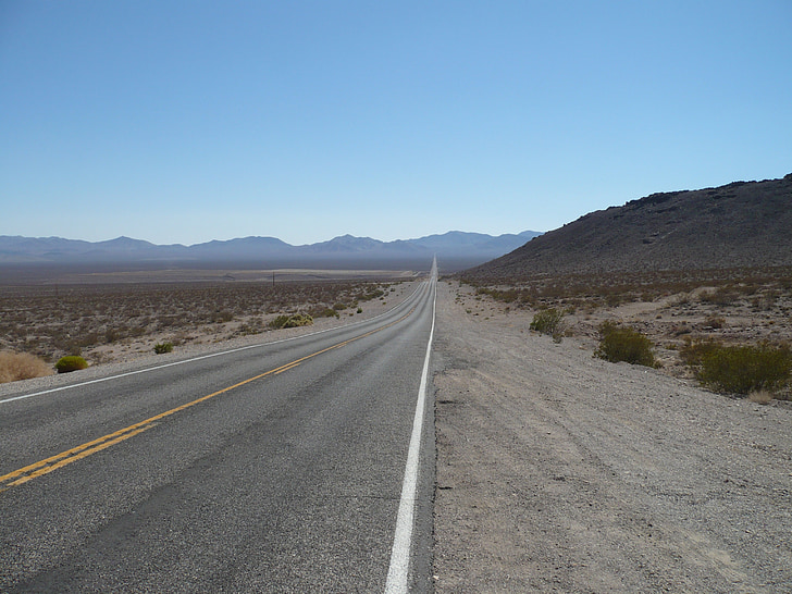 USA, Death valley, Street, Road, motorvej, vejbane, landskab