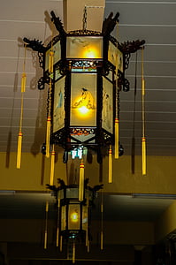 lampu langit-langit, lampu gantung, antik, Thai