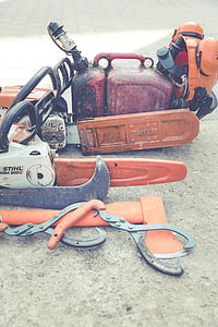chainsaw, clamps, claw, equipment, motor saw, power saw, tools