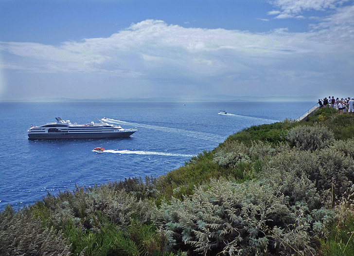 Korsika, havet, skib, Frankrig, Yacht
