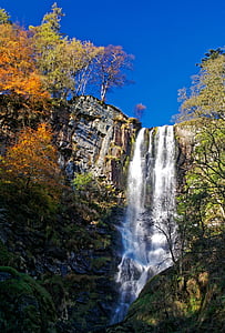 waterfall, waterfall landscape, water, landscape, nature, green, river