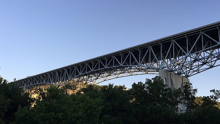 ponte, Kentucky, Rio, céu, azul, interestadual, i-75