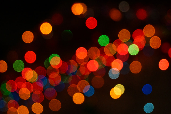 Lichter, Weihnachten, Farbe, Bokeh, unscharf gestellt, Hintergründe, abstrakt