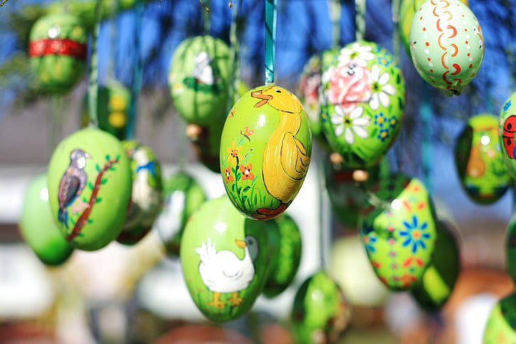 Velikonoční vajíčko, Velikonoce, Velikonoční vejce, malování kraslic, barevné, vajíčko, jaro