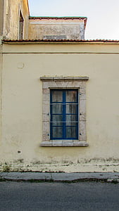 Kypros, Paralimni, gammelt hus, vinduet, nyklassiske, arkitektur