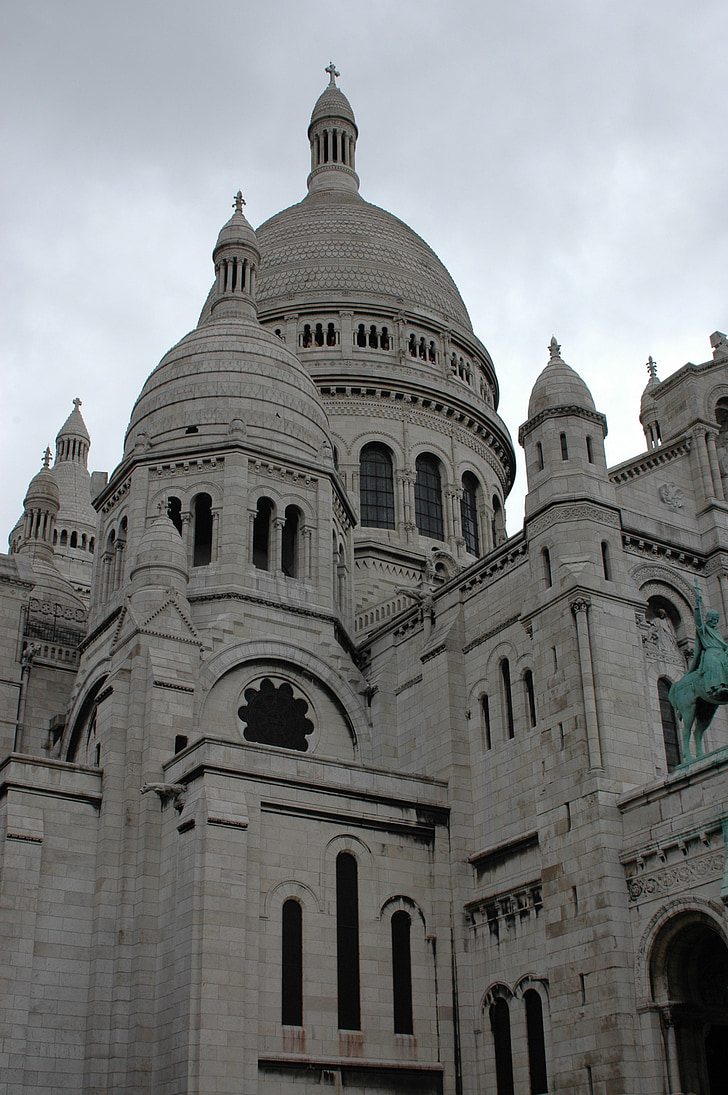 Sveto, srce, Pariz, spomenik, arhitektura, Crkva, Katedrala