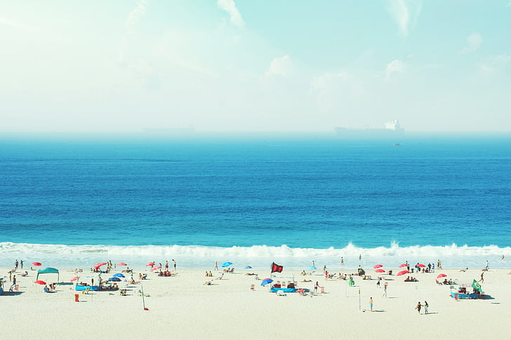 Atlantik, Strand, Blau, Brazilien, Spaß, heiß, Ozean