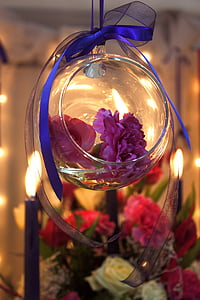 dekorasi, bunga, dekoratif, pemandangan, bunga, ungu, menggantung bunga