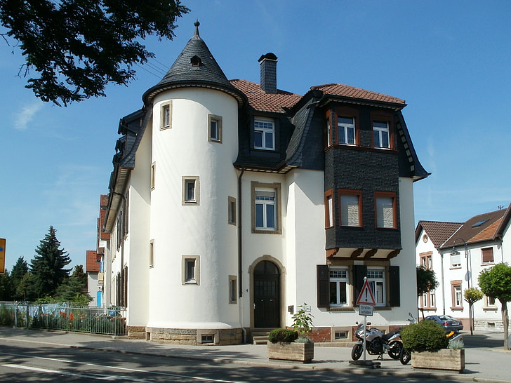 edifici, casa, Schwetzingen, casa, arquitectura, construcció, residencial