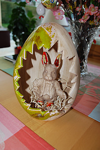 easter decoration, easter egg, easter bunny, figure, deco, decoration, cheerful