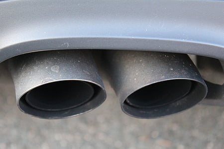 avgassystem, Auto, grå, avgaser, bilavgaser, föroreningar