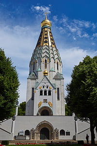Biserica, ortodoxe, Leipzig, Biserica Ortodoxă Rusă, religie, cupola, Biserica Ortodoxă