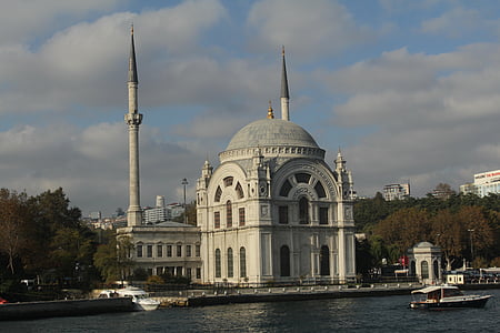 svátek, Turecko, budova, Středomořská, krajina, bambaranda, Minaret