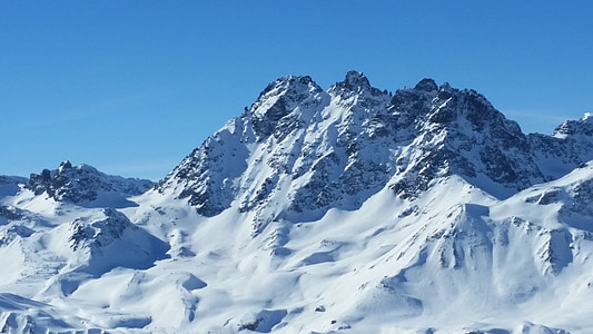 muntanyes, zona d'esquí, l'hivern, alpí