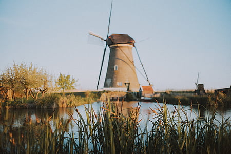 cases, Molí de vent, Parc, Països Baixos, punt de referència, viatges, l'aire lliure