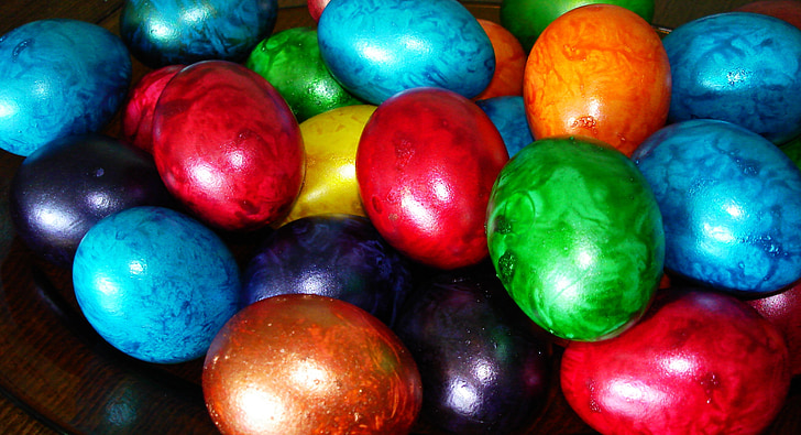 uskrsna jaja, Uskrs, jaja, odmor, šarene, boje