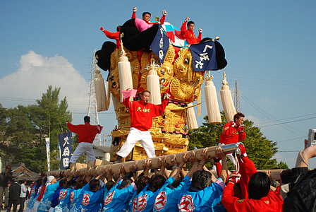 soporte de tambor, Festival, festival de taiko de Niihama, festival de hombre, dar, soporte de tambor de Kubota