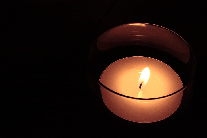 sviečka, sviečka, plameň, voskové sviečky, sklo, atmosféra, oheň - prírodný jav.