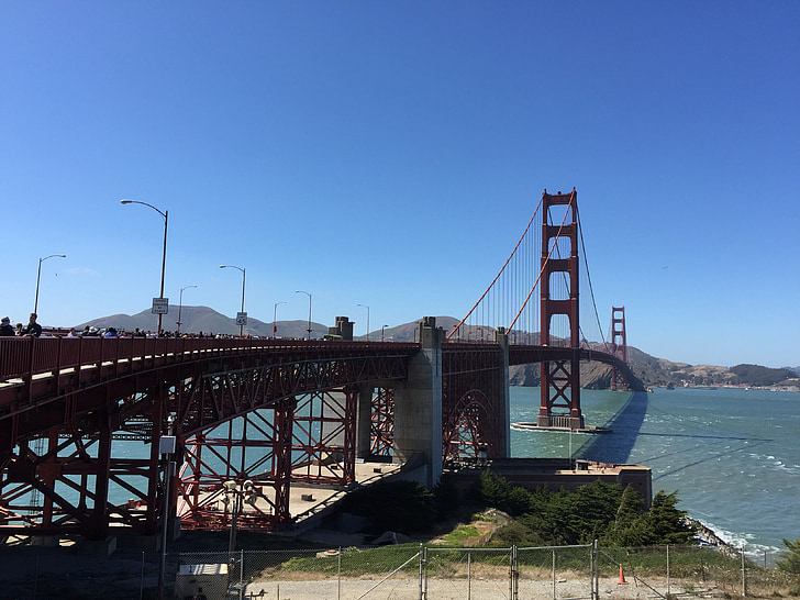 Golden gate híd, híd, tengerpart-híd