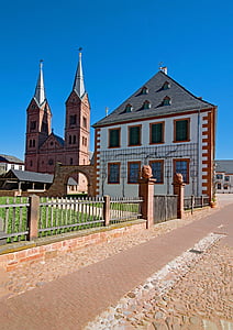 seligenstadt, Hesse, Almanya, Basilica, Einhard Bazilikası, eski şehir, inanç