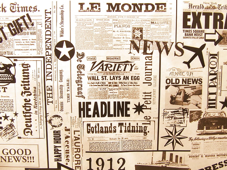 újság, a le monde, háttér, régi, Franciaország, világ, utazás