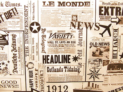 noviny, Le monde, pozadí, staré, Francie, svět, cestování