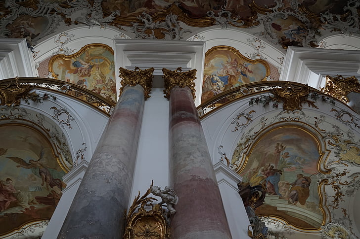 templom, zwiefalten, barokk, hit, Isten, Münster, Németország