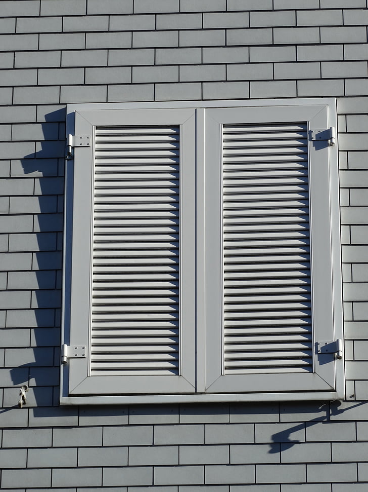 persianas, janela, fechado, fachada da casa, estrutura de parede, proteção de janela