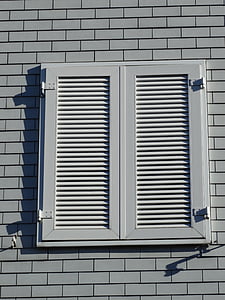 persianas, ventana, cerrado, fachada de la casa, estructura de la pared, protección de ventana