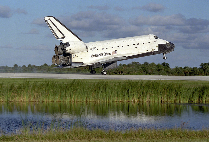 Space shuttle, Atlantis, iškrovimo, kilimo ir tūpimo tako, erdvėlaivis, misija, Orbita