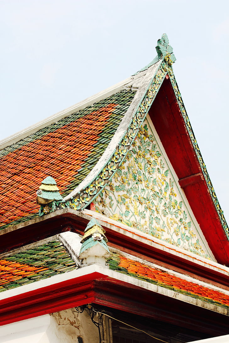 Thailand, Bangkok, Tempel, Dach, Asien, Palast, Gebäude